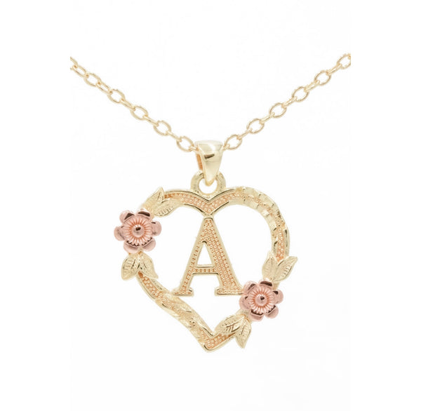 Floral Initial Necklace